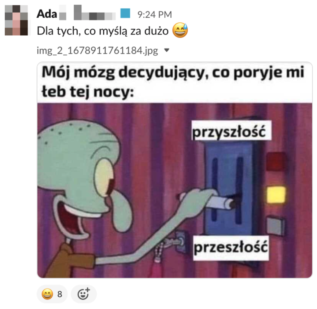 Mem o mózgu wybierającym nocne rozmyślanie o przyszłości albo przeszłości