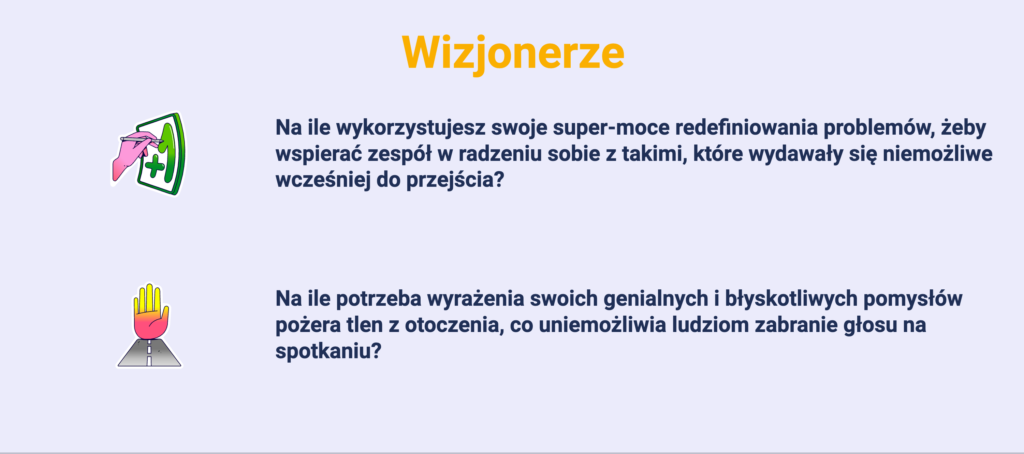 Pytania do Wizjonera o redefiniowanie problemów i jasne wyrażanie pomysłów