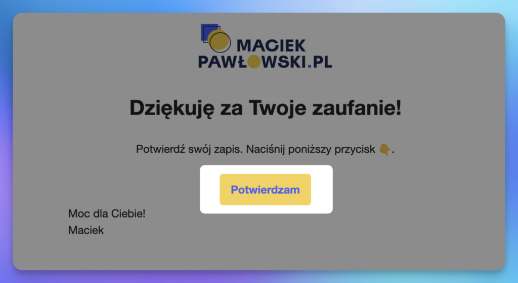 Potwierdź zapis do newslettera 1